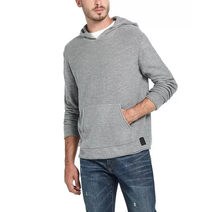 Men's logwood sweater-Weatherproof Vintage Men's Lightweight Hooded Sweatshirt Grey Size Small