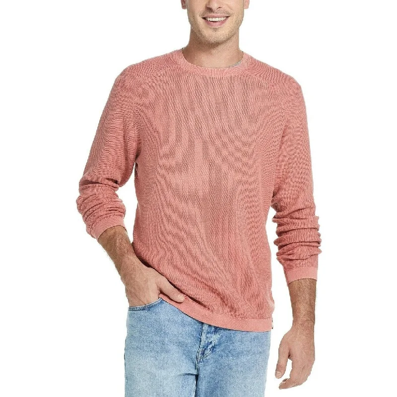 Men's caldera sweater-Weatherproof Vintage Men's Solid Sweater Pink Size XX-Large