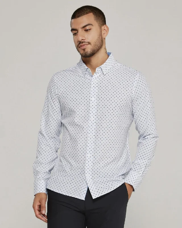 Men’s short-sleeve quarry tees-'7Diamonds' Men's Amis Performance Button Down - White