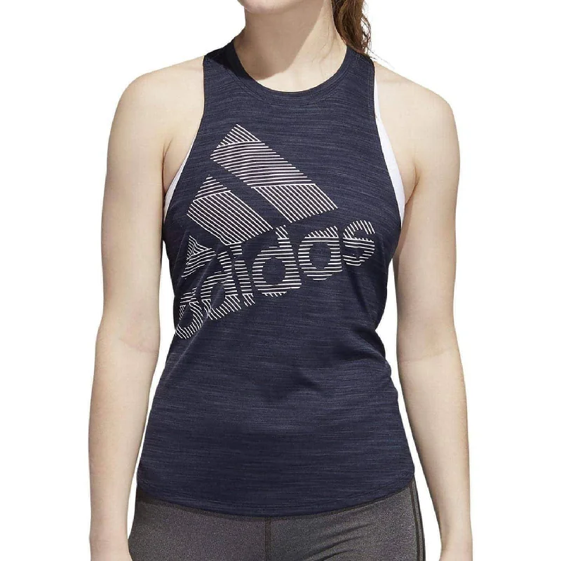 Men’s short-sleeve umbra tops-adidas Badge Of Sport Womens Training Vest Tank Top - Blue