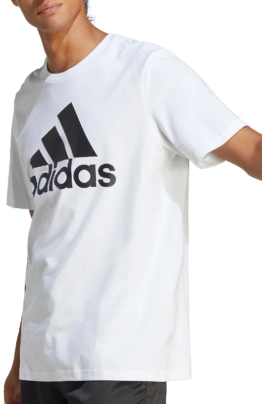 Men’s short-sleeve meadow tees-adidas Essentials Big Logo Short Sleeve Mens Top - White