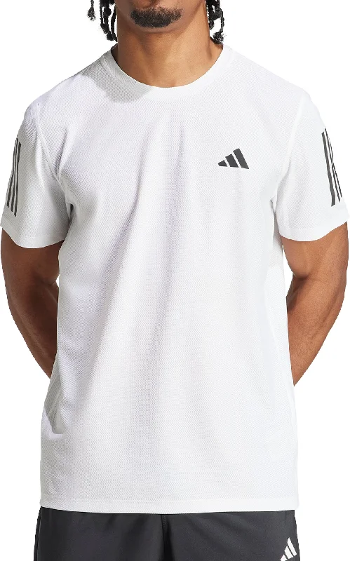 Men’s short-sleeve jetstream polos-adidas Own The Run Short Sleeve Mens Running Top - White