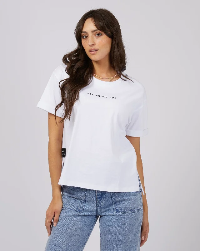 Men’s short-sleeve knox tees-All About Eve AAE Washed Tee White