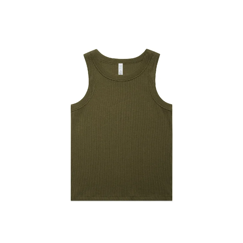 Men’s short-sleeve quarry tees-AS Colour Organic Rib Tank Army