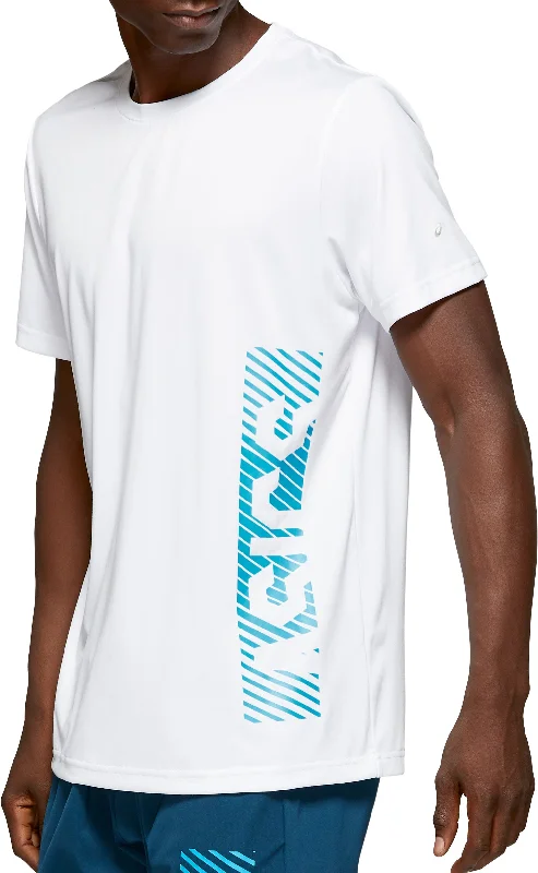 Men’s short-sleeve alpine tees-Asics Solution Dye GPX Short Sleeve Mens Running Top - White