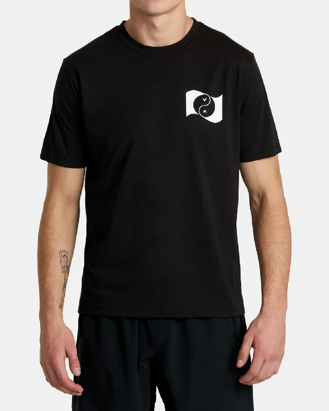 Men’s short-sleeve mote tops-Balance Banner Tee - Black