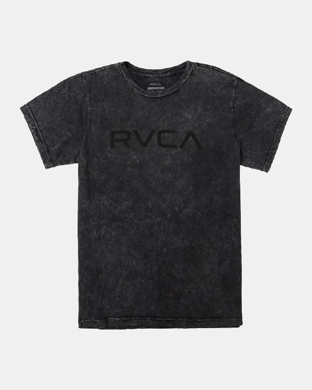 Men’s short-sleeve umbra tops-Big RVCA Tie-Dyed Tee - Black Shock Wash