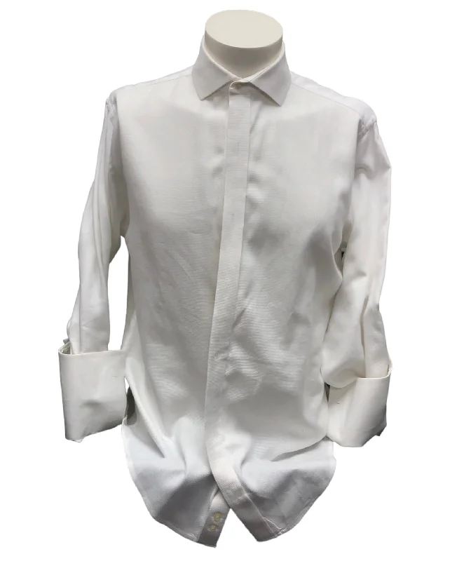 Men’s short-sleeve willow shirts-Bill Blass Men's Shirt White 15 1/2 32 33