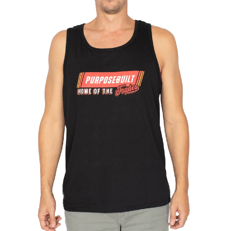 Men’s short-sleeve nook tees-Block Tank - Black