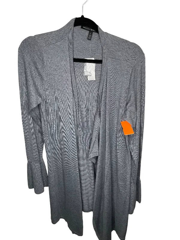 Men’s short-sleeve wisp tops-Cardigan By White House Black Market In Grey, Size: L