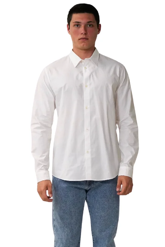 Men’s short-sleeve eon tops-Casual Shirt in White