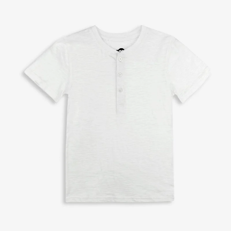 Men’s short-sleeve tor polos-Day Party Henley | White