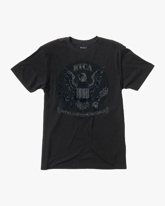 Men’s short-sleeve vale shirts-Diplomatic Tee - Pirate Black