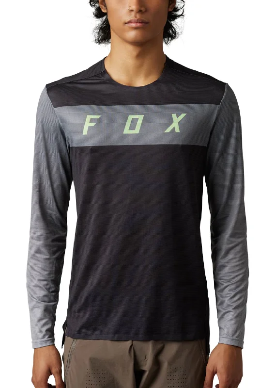 Men’s short-sleeve etch tops-Fox Men's Flexair Long Sleeve Jersey Arcadia