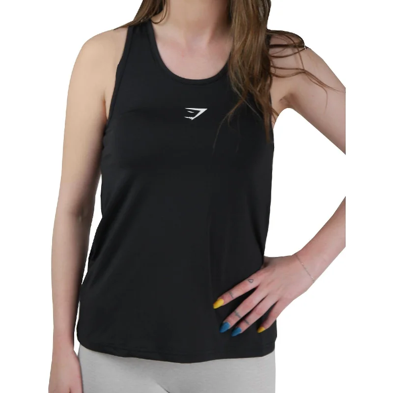 Men’s short-sleeve pebble tops-Gymshark Womens Training Vest Tank Top - Black