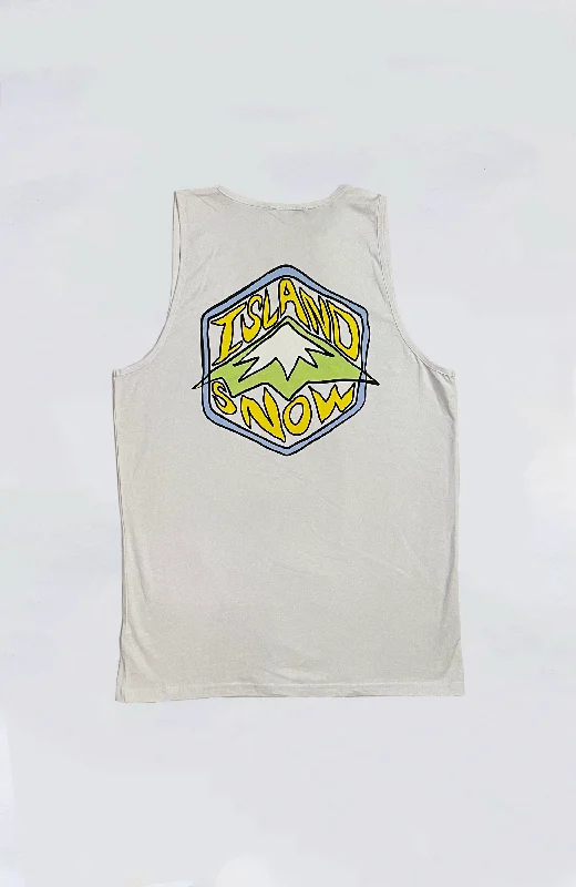 Men’s short-sleeve tidewater tops-Island Snow Hawaii - IS Funky Hex Premium Heavyweight Tank Top