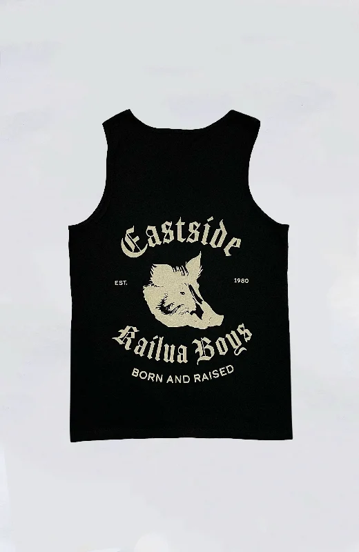 Men’s short-sleeve mote tops-Kailua Boys - KB Eastside Pua'a Heavyweight Tank Top