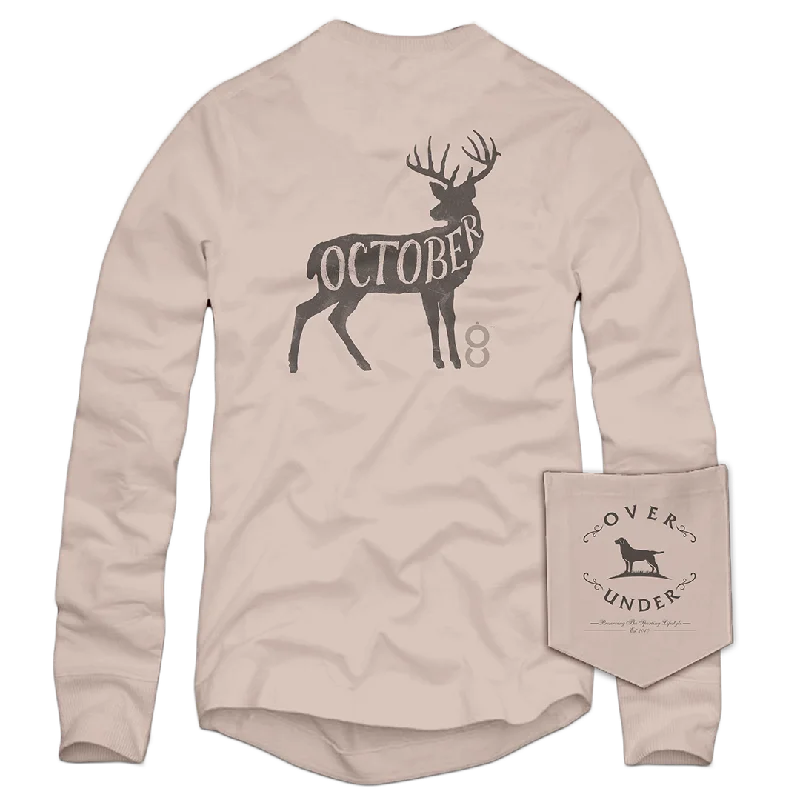 Men’s short-sleeve tarn shirts-L/S October Whitetail T-Shirt Barley