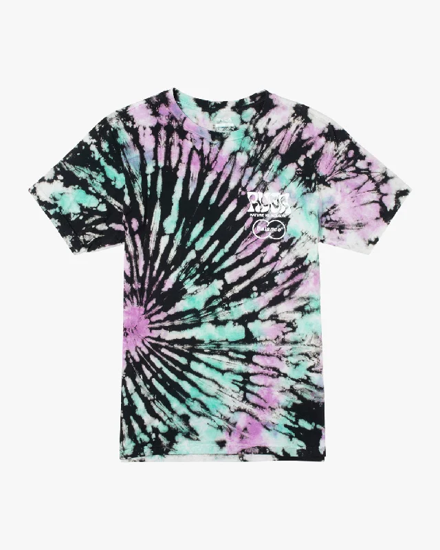 Men’s short-sleeve quip tops-Local Biz Tie-Dyed Tee - Black Tie Dye