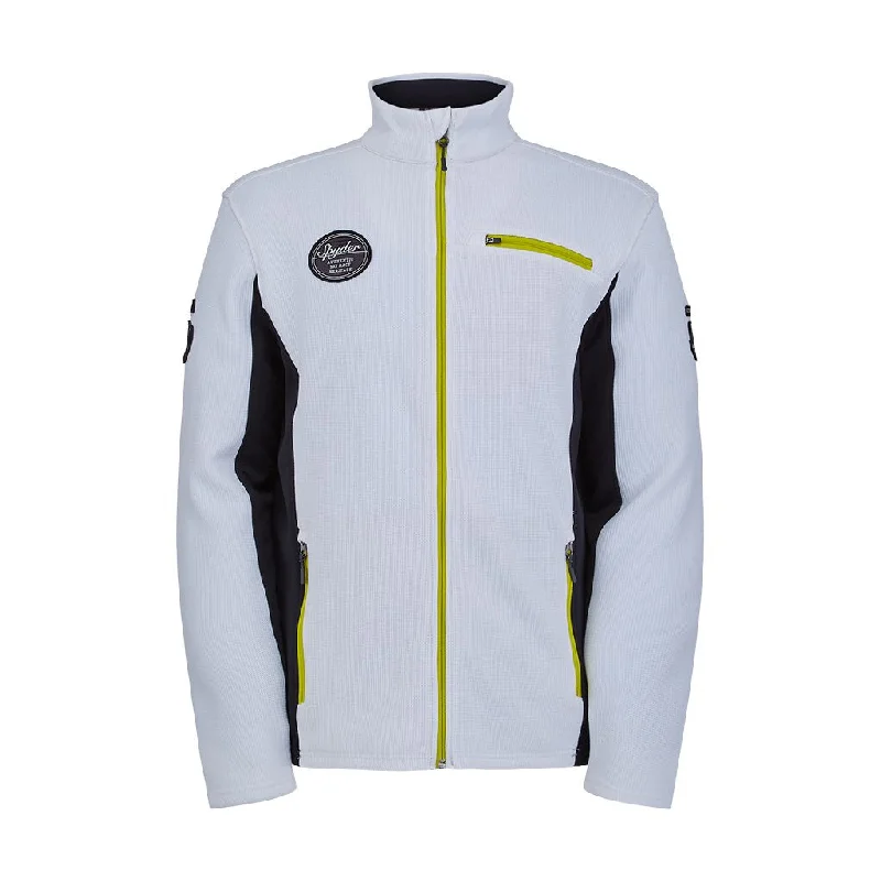 Men’s short-sleeve wisp tops-Mens Bandit Wengen Full Zip - White (2021)