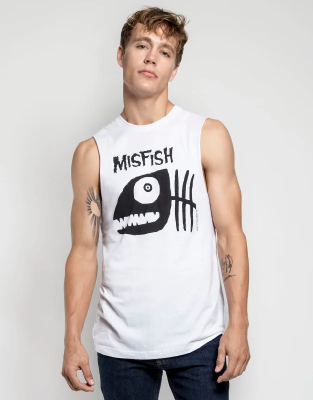 Men’s short-sleeve zest shirts-MISFISH TANK