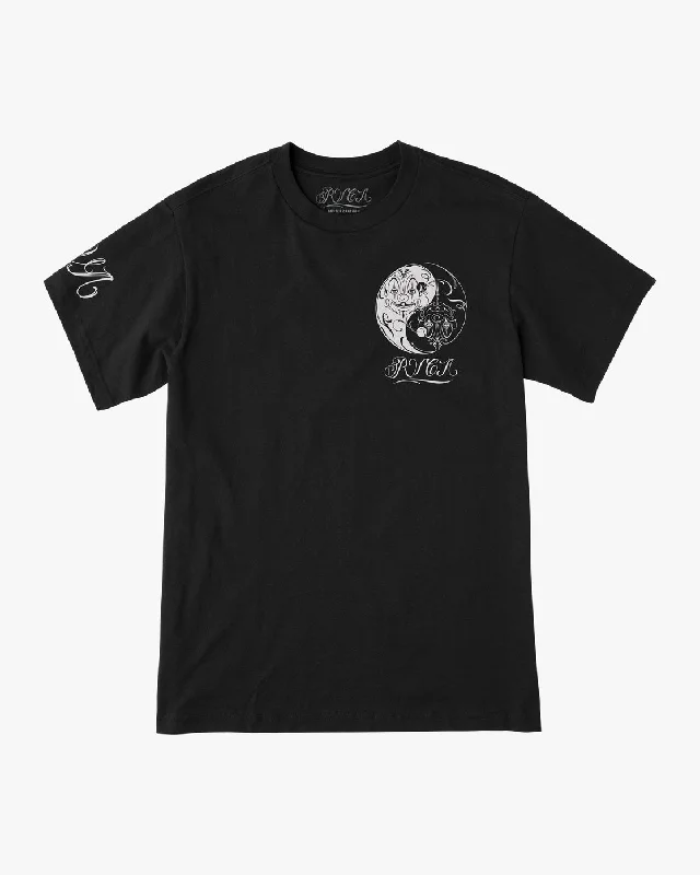 Men’s short-sleeve hock shirts-Mister Cartoon Yin Yang Tee - Black