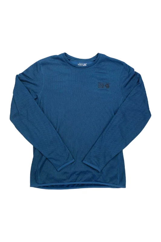 Men’s short-sleeve driftwood tops-Mountain Hardwear AirMesh Long Sleeve Crew