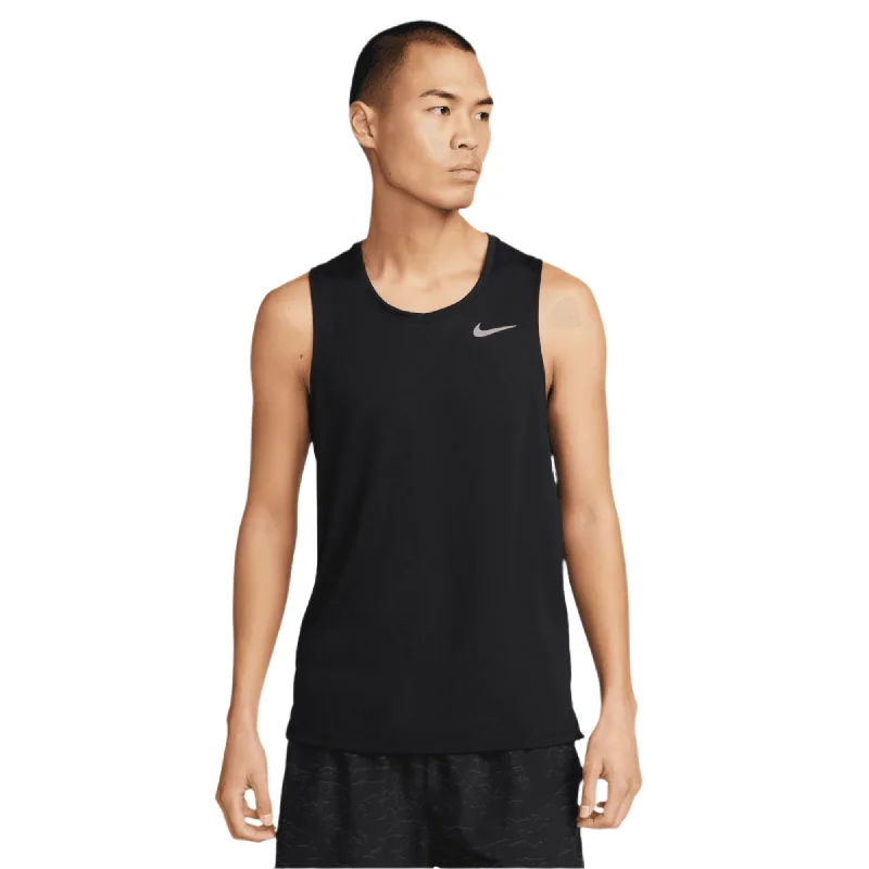 Men’s short-sleeve yowl tops-Nike Men's Dri-FIT Miler Running Tank