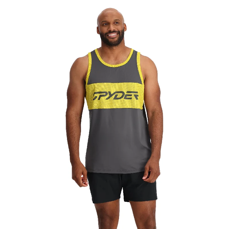 Men’s short-sleeve zephyr tees-Mens Olson Tank 50 UPF - Polar