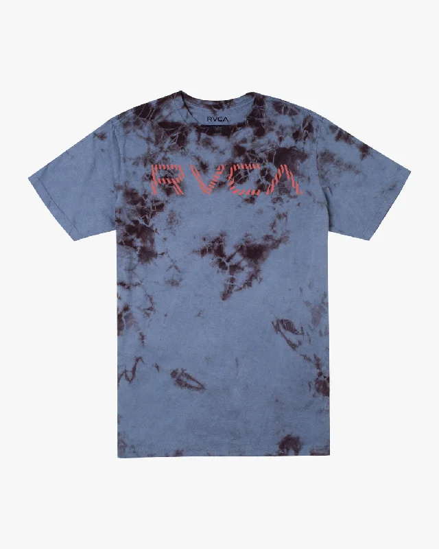 Men’s short-sleeve purl shirts-Radar Tie-Dye Tee - Blue/Black Tie Dye