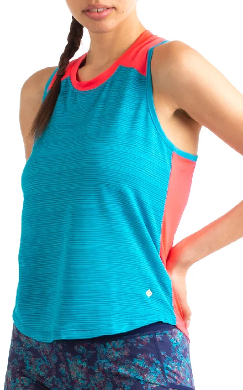 Men’s short-sleeve eon tops-Ronhill Life Wellness Womens Training Vest Tank Top - Blue