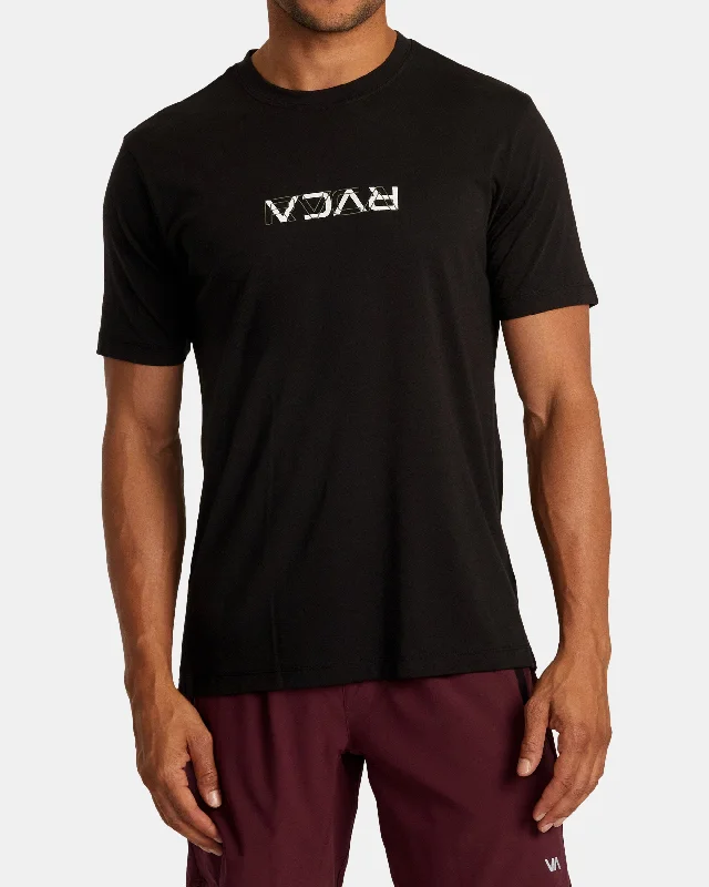 Men’s short-sleeve fjord tops-RVCA Layer Flip Tee - Black