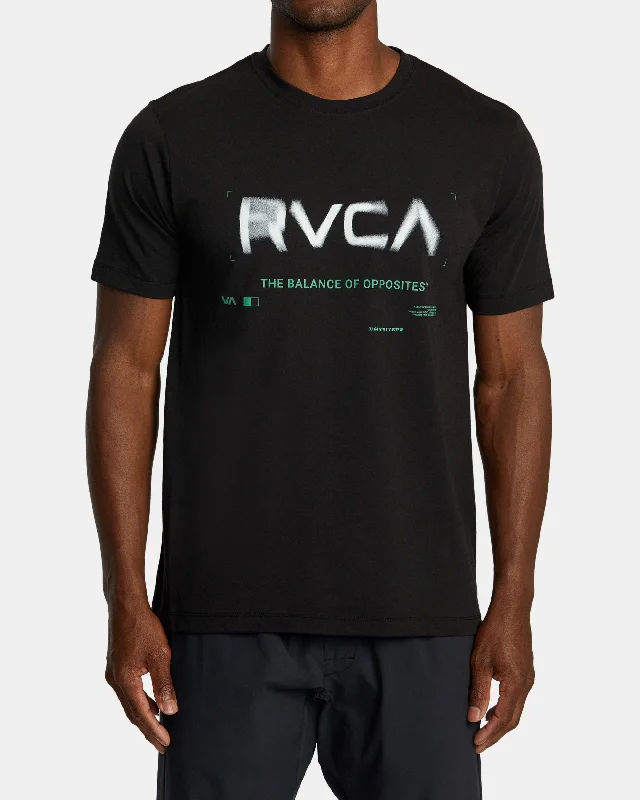 Men’s short-sleeve banded polos-RVCA Radial Sport Tech Tee - Black