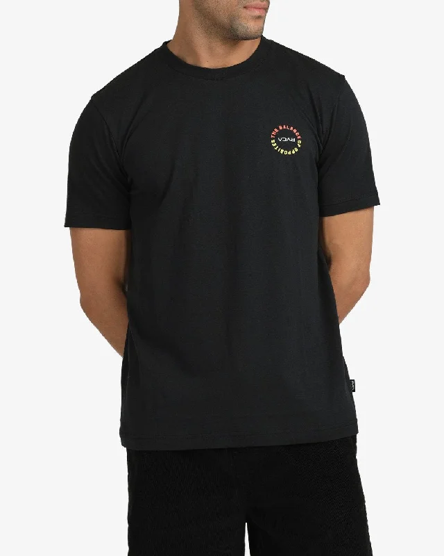 Men’s short-sleeve dike shirts-RVCA Rings Tee - Black