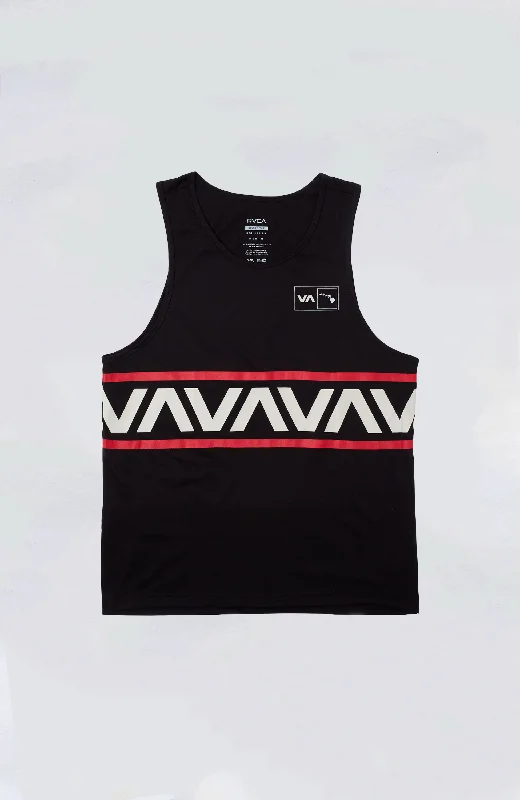 Men’s short-sleeve notch tops-RVCA - Hawaii Banded Tank Top