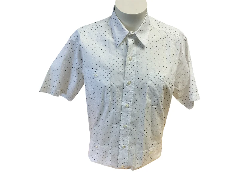 Men’s short-sleeve flintstone polos-San Cristobal Guayabera Men Shirt White