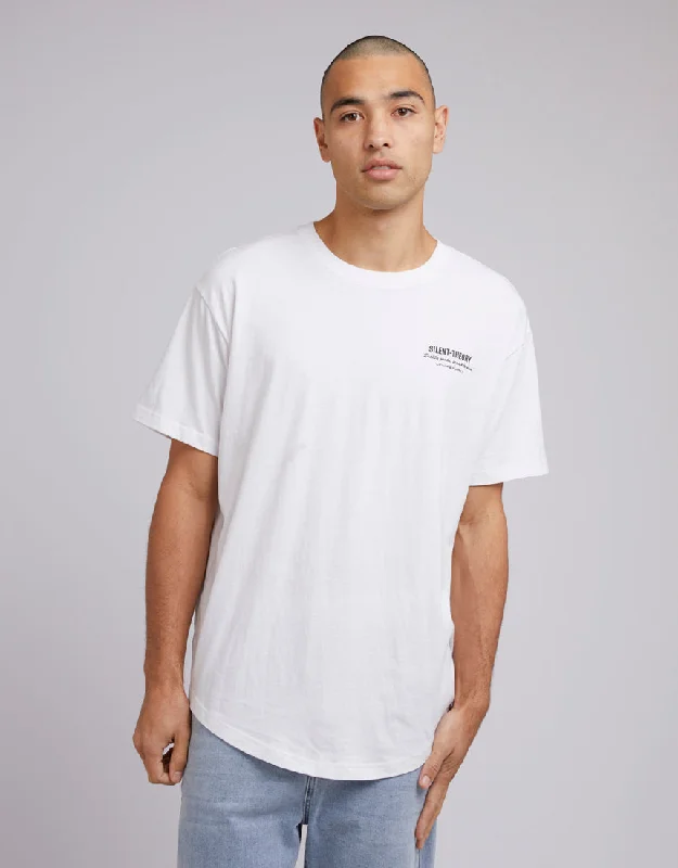 Men’s short-sleeve fen shirts-Silent Theory Mens Customs Tee White