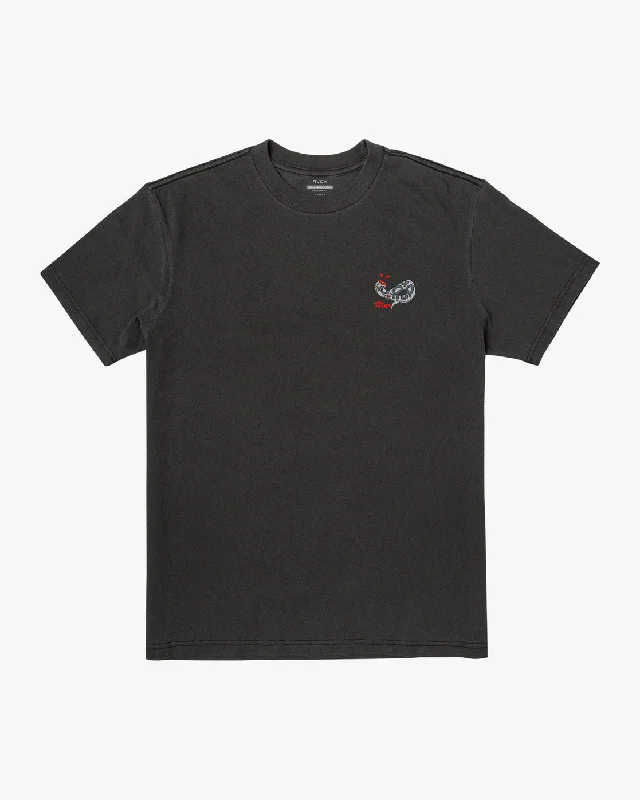 Men’s short-sleeve heath polos-Snake Bite Tee - Black