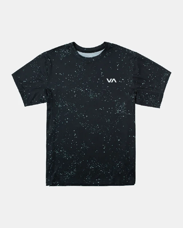 Men’s short-sleeve notch tops-Sport Vent Performance Tee - Black Splatter