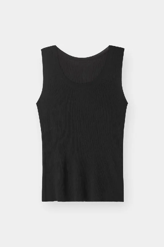 Men’s short-sleeve knap polos-THE CLASSIC TANK - BLACK