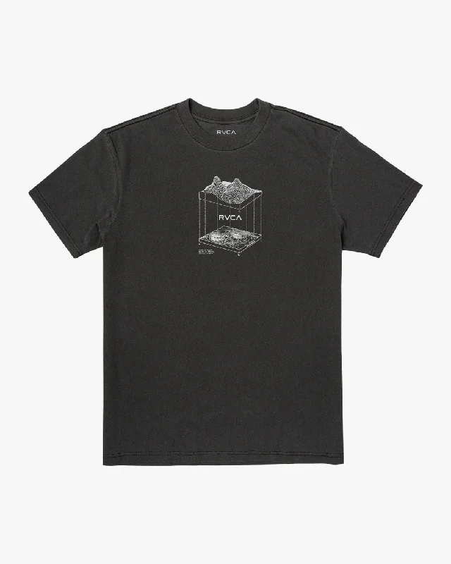 Men’s short-sleeve dell tees-Topographic Tee - Black