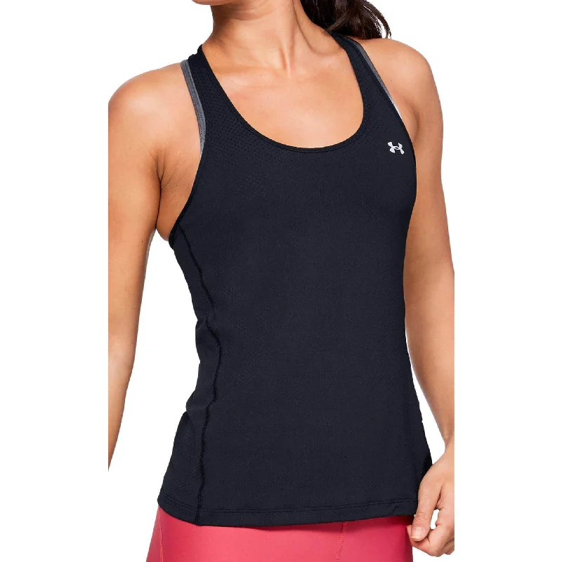 Men’s short-sleeve lode tees-Under Armour HeatGear Racer Womens Training Vest Tank Top - Black