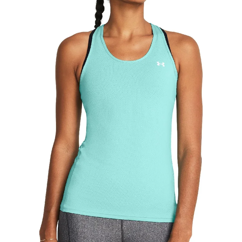 Men’s short-sleeve nix tees-Under Armour HeatGear Racer Womens Training Vest Tank Top - Green