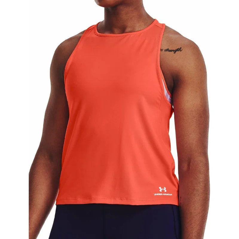 Men’s short-sleeve bluff tops-Under Armour Rush Energy Womens Training Vest Tank Top - Orange