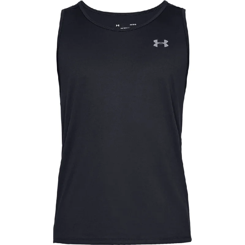 Men’s short-sleeve knoll shirts-'Under Armour' Men's Tech 2.0 Tank - Black / Pitch Gray