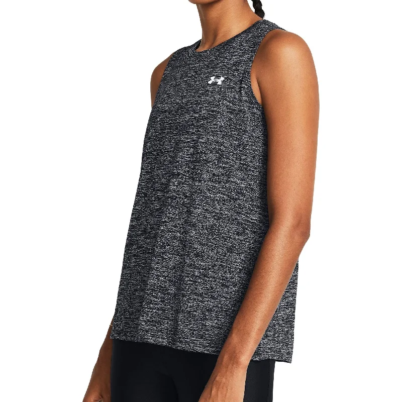 Men’s short-sleeve tuss shirts-Under Armour Tech Twist Womens Training Vest Tank Top - Black