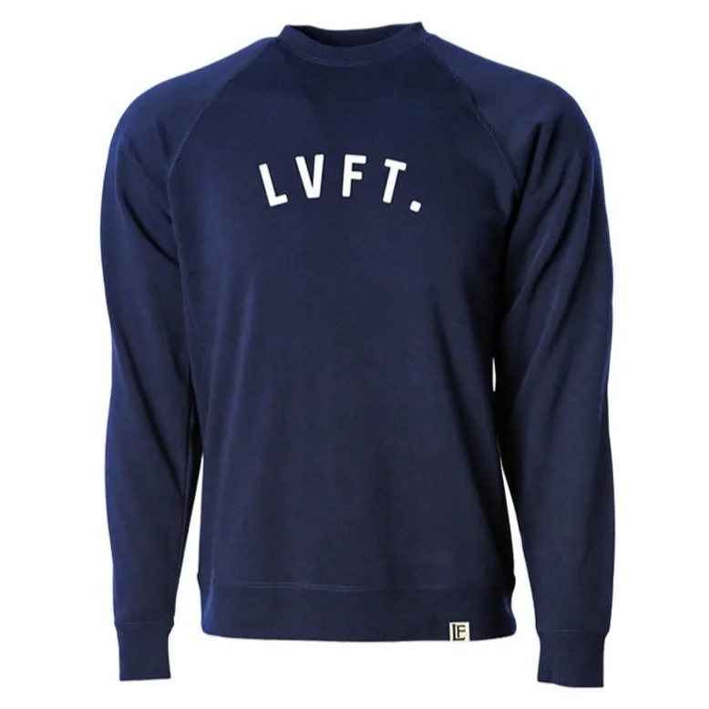 Men’s short-sleeve zest shirts-University Crewneck - Navy / White