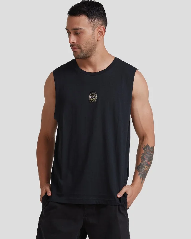 Men’s short-sleeve yucca tees-VA Skulls Muscle - Black