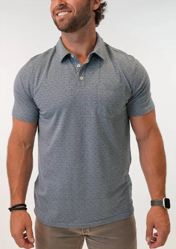 Men’s short-sleeve bane tees-Active Puremeso Print Polo In Waterloo