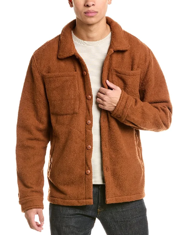 Men's relaxed melton shirts-American Stitch Polar Fleece Shirt Jacket